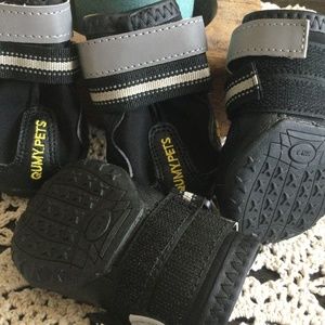 Qumy All Weather Pet Boots Black Dog Boots
